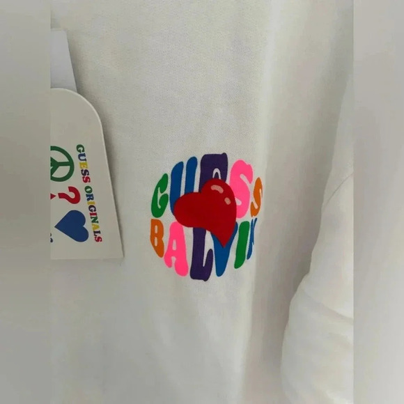 Guess x J Balvin Amor Crewneck Sweatshirt NWT - Picture 6 of 8